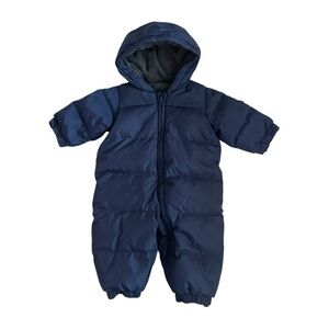 Baby Gap Warmest Puffer Snowsuit In Dark Night Navy | 0-6M